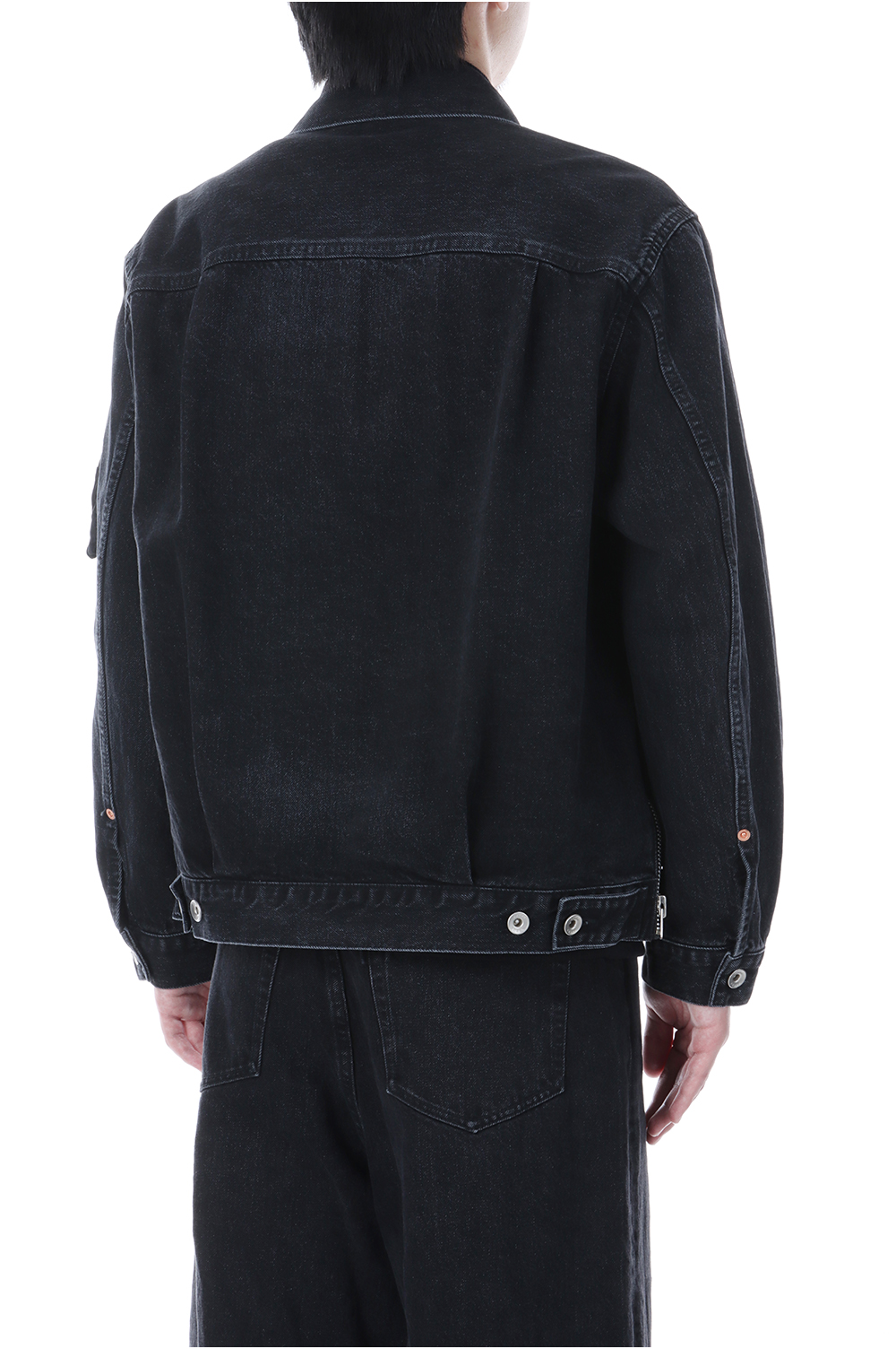 Denim x Nylon Twill Jacket - BLACK 001 (SCM-205) | セレクト
