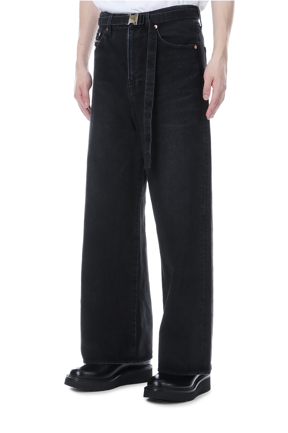 Wide Denim Pants - BLACK 001 (SCM-208) | セレクトショップ