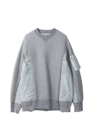 Sponge Sweat x Nylon Twill Pullover - L/GRAYxL/GRAY (SCM-221