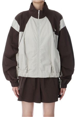 COLOR BLOCK WINDBREAKER IN BROWN - BROWN (KM2434JP005M)