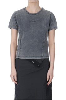 SMALL LOGO WASHED TOP IN CHARCOAL - CHARCOAL (KM2434TS009M)