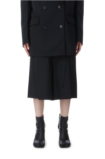 DOUBLE WAIST BERMUDA PANTS IN BLACK - BLACK (KM2434PT006M)