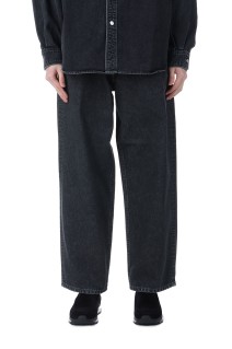 5 Pocket Denim Baggy Pants / Black Fade (CTE-25S105)