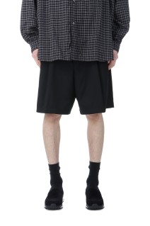 Comfort Merino Saxony 2 Tuck Wide Easy Shorts / Black (CTE-25S110)