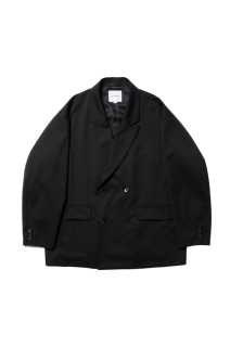 Comfort Merino Saxony Double Breasted Jacket / Black (CTE-25S203)
