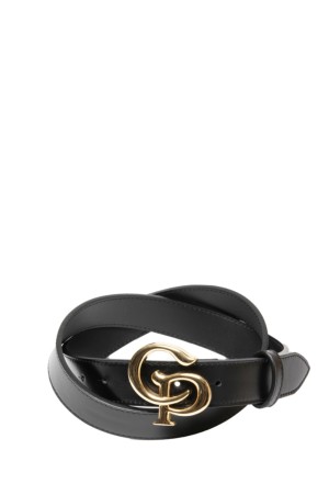 Symbol Buckle Leather Belt / Gold (CTE-25S543)