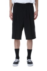 T/W 2 Tuck Easy Shorts / Black (CTE-25S103-PLAIN)