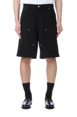 Abyss Dyed Duck Double Knee Painter Shorts / Black (CTE-25S118)
