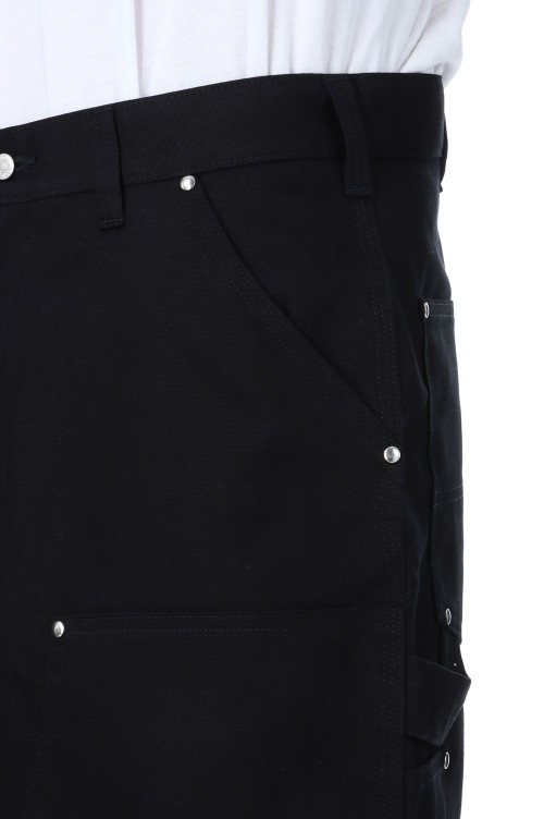 Abyss Dyed Duck Double Knee Painter Shorts / Black (CTE