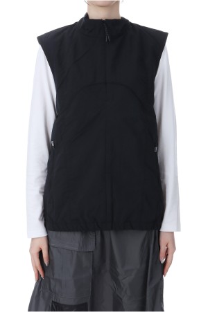 CURVE STITCH NYLON VEST / BLACK (25SS-L2-06)