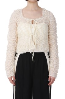 Flower Shirring Tops - OFF WHITE (21251315305)