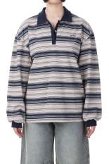 Border Polo Shirt - NAVY (21251415702)