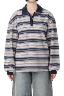 Border Polo Shirt - NAVY (21251415702)