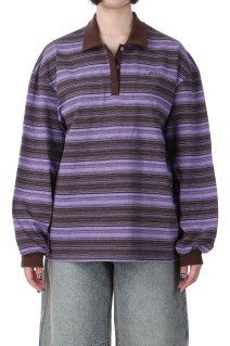 Border Polo Shirt - PURPLE (21251415702)