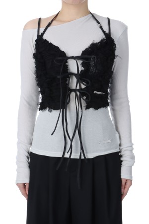 PRANK PROJECT Mesh Tulle Halter Top