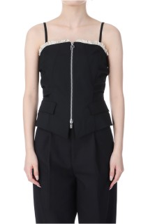 Ruffle Layered Bustier - BLACK (31251315901)