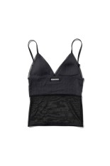 Eyelet Lace Sheer Cami - CHARCOAL GRAY (31251665603)