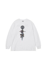 T-SHIRT L/S CROSS SNAKE / WHITE