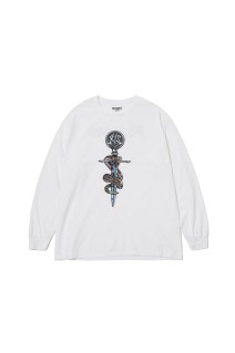T-SHIRT L/S CROSS SNAKE / WHITE