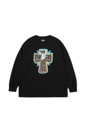 T-SHIRT L/S CROSS HAND / BLACK