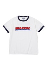 RINGER T-SHIRT STAR / WHITExNAVY