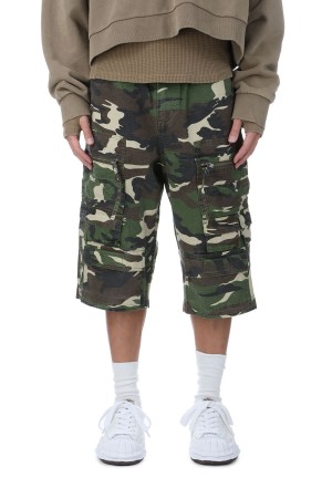 SUICIDE CAMO CARGO CROPPED / WOODLAND CAMO (BR25SS-P1008)