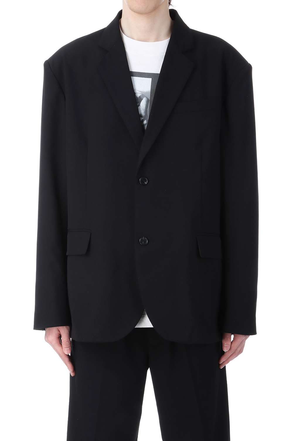 \ 最終お値下げ！/ Over Shoulder Jacket ♥OVERSIZED DROP SHOULDER JACKET – Black Gravity