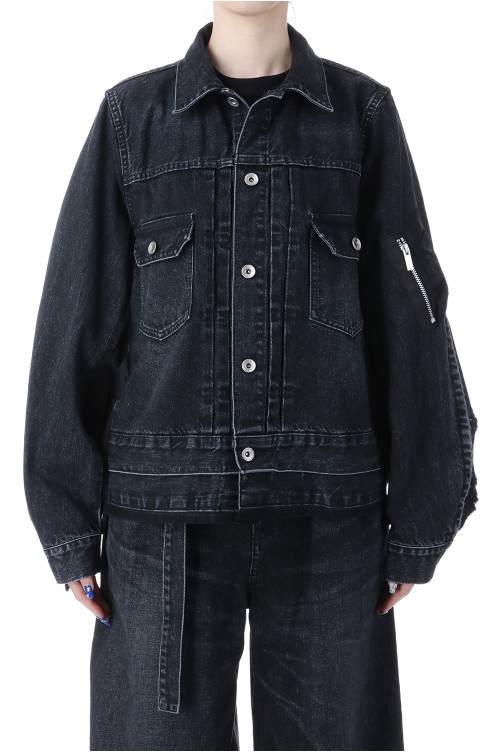 Denim x Nylon Twill Jacket / BLACK 001 (SCW-207) | セレクト