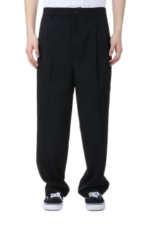 Striped Pleated Trouser / Black (HP-030625)