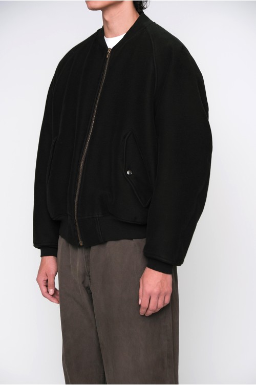 Cotton Moleskin Padding Jacket - BLACK (25AAP-01-23) | セレクト