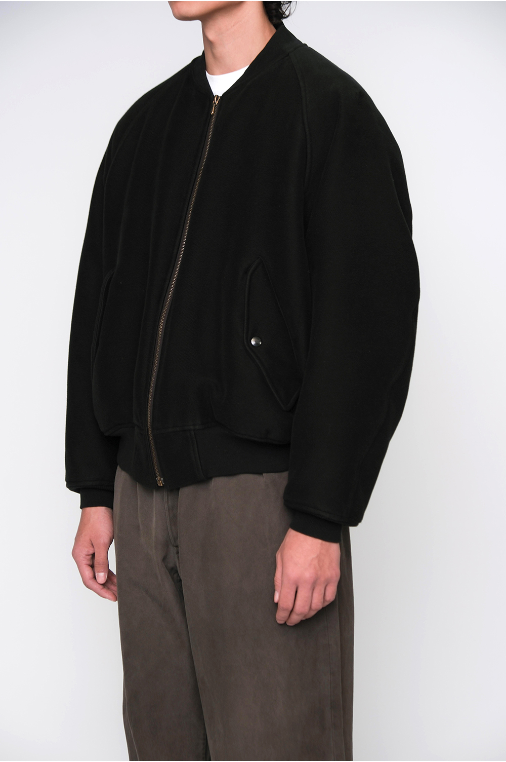 Cotton Moleskin Padding Jacket - BLACK (25AAP-01-23) | セレクト