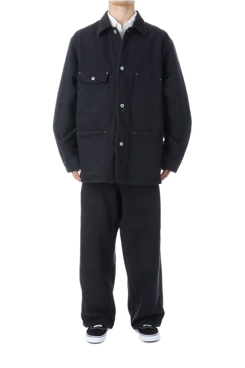 Vintage Silk Hemp Coverall Jacket - BLACK (25AAP-01-53) | セレクト