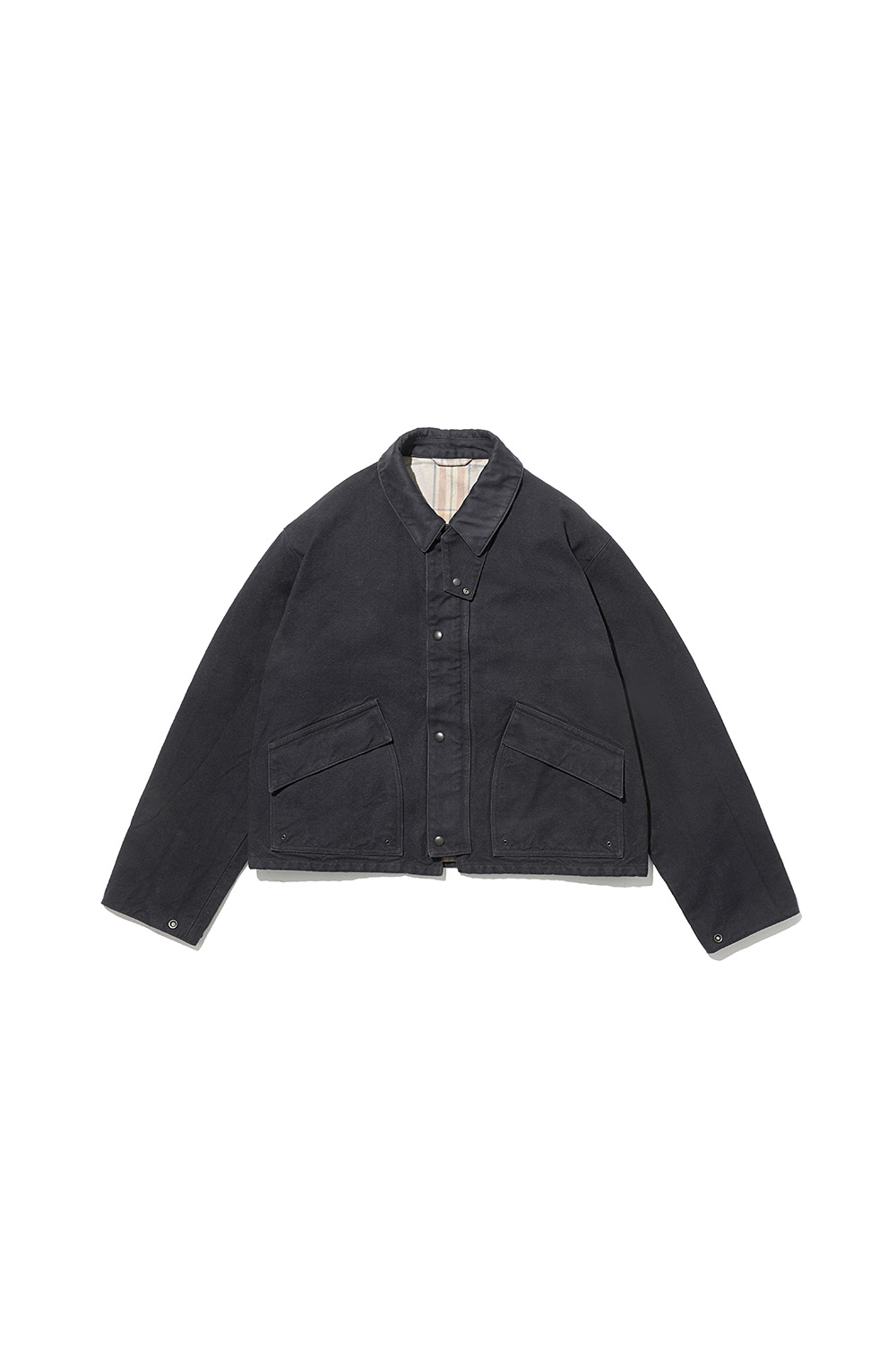 Vintage Silk Hemp Hunting Jacket - BLACK (25AAP-01-25) | セレクト