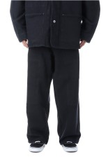 Vintage Silk Hemp Double Knee Pants - BLACK (25AAP-04-07)