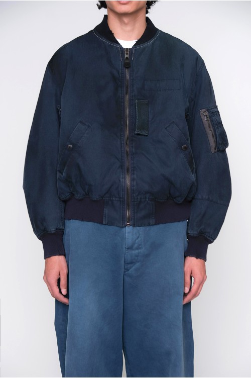 Vintage Silk Flight Jacket - NAVY (25AAP-01-26) | セレクトショップ