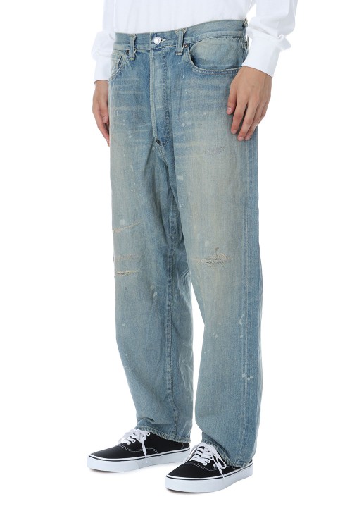 No.37 Washed Wide Denim Pants - BLEACH (25AAP-04-40) | セレクト