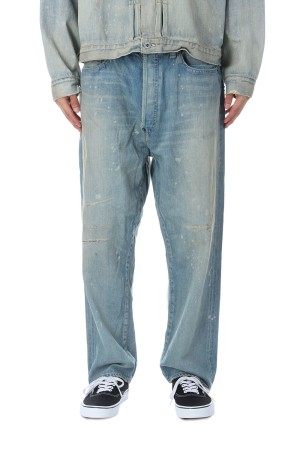 No.37 Washed Wide Denim Pants - BLEACH (25AAP-04-40)