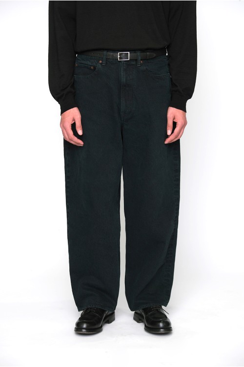 Black Washed Wide Denim Pants - BLACK (25AAP-04-18) | セレクト