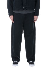 Black Washed Wide Denim Pants - BLACK (25AAP-04-18)