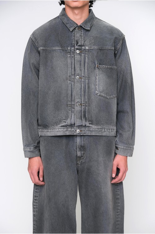 Vintage Gray Denim Jacket - GRAY (25AAP-01-41) | セレクトショップ