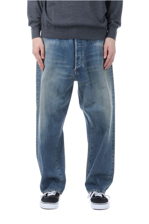 No.22 Washed Wide Denim Pants - INDIGO (AP-4003)