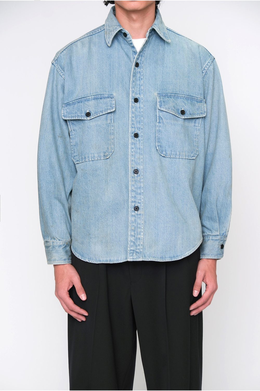 Vintage Denim CPO Shirt - BLEACH (25AAP-02-05) | セレクトショップ