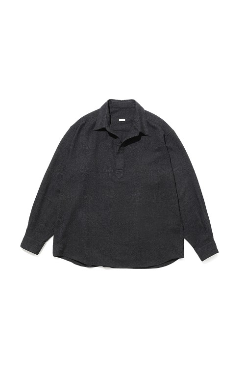 Wool Skipper Shirt - CHARCOAL (25AAP-02-11) | セレクトショップ