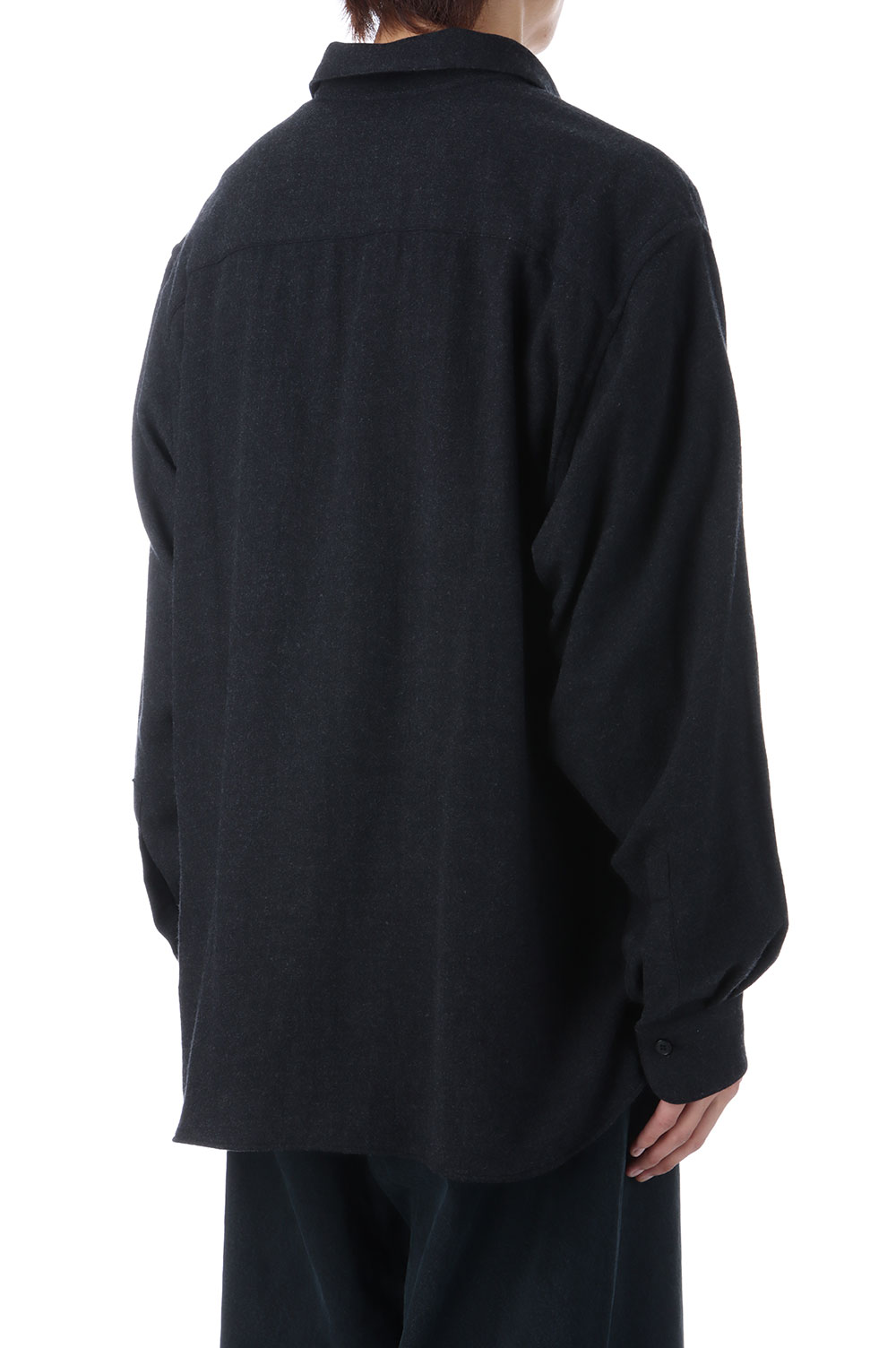 Wool Skipper Shirt - CHARCOAL (25AAP-02-11) | セレクトショップ