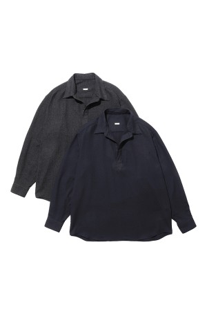 Wool Skipper Shirt - NAVY (25AAP-02-11)
