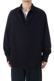 Wool Skipper Shirt - NAVY (25AAP-02-11)