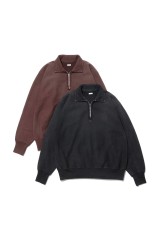 Vintage Half Zip Sweatshirt - BLACK (25AAP-05-09)