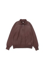 Vintage Half Zip Sweatshirt - BURGUNDY (25AAP-05-09)
