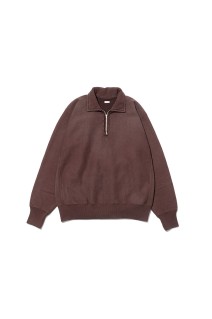 Vintage Half Zip Sweatshirt - BURGUNDY (25AAP-05-09)