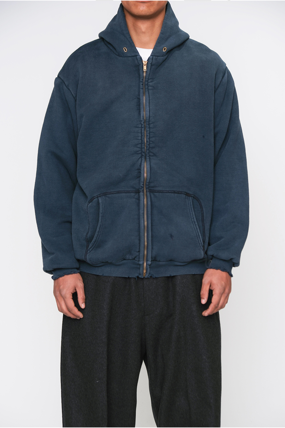 Vintage Zip Sweat Hoodie - NAVY (25AAP-05-12) | セレクトショップ 